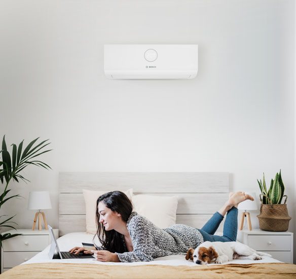Home air conditioning system providing comfortable temperature in bedroom