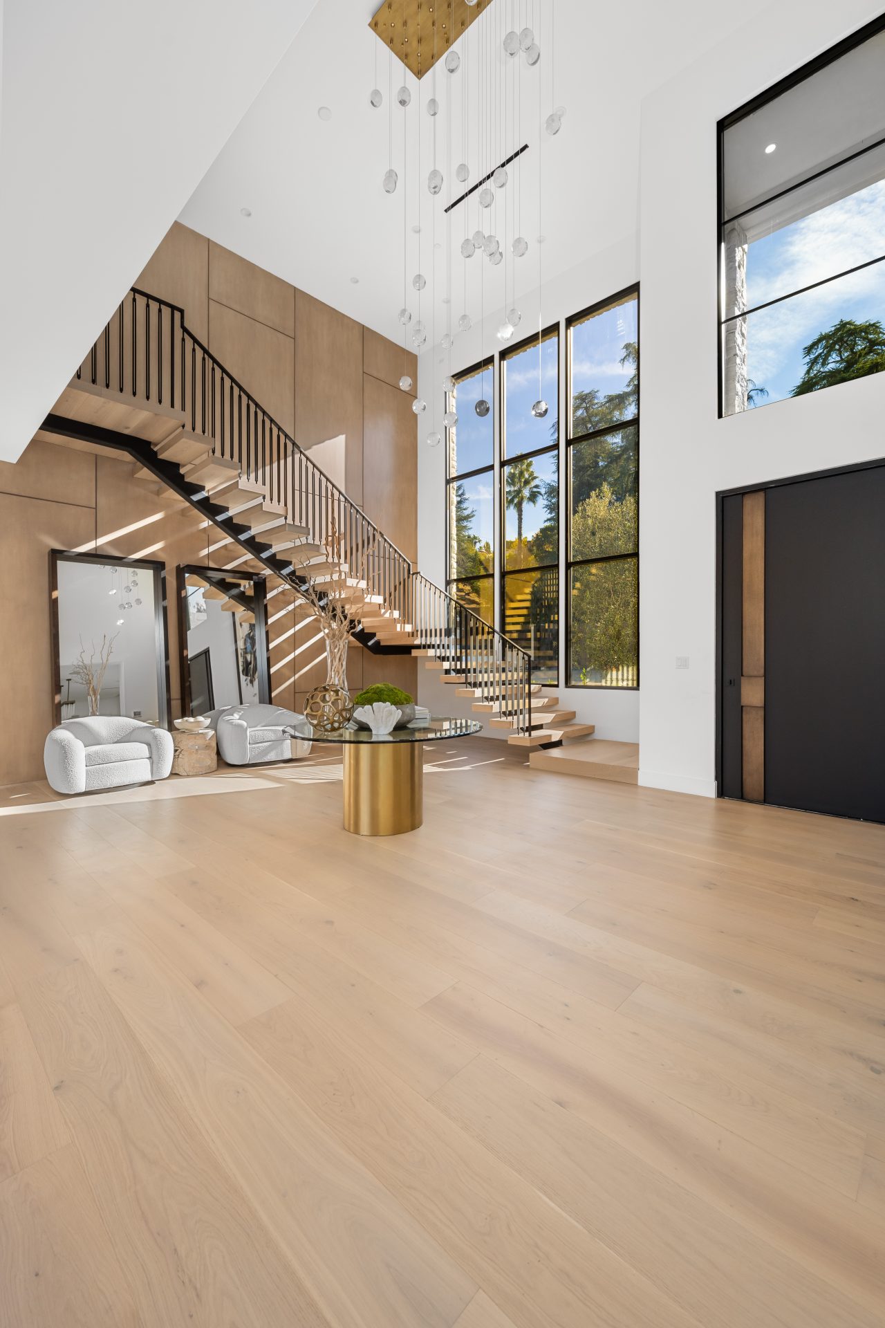 Warm and comfortable home with underfloor heating beneath wooden flooring